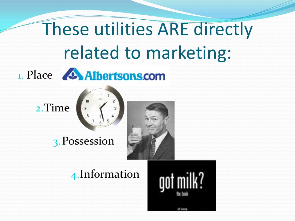 These utilities ARE directly related to marketing: