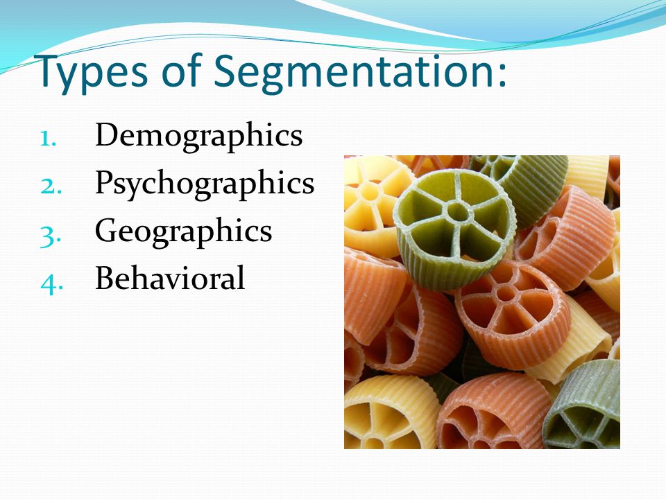 Types of Segmentation: