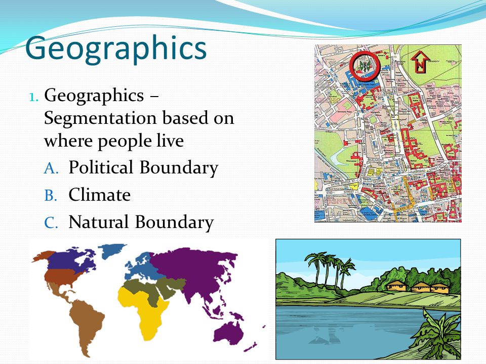 Geographics Geographics – Segmentation based on where people live