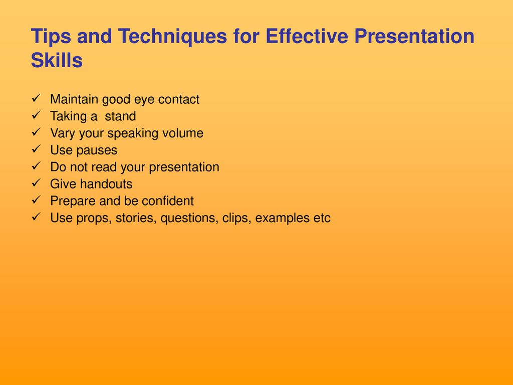 Effective Presentation Skills - ppt download