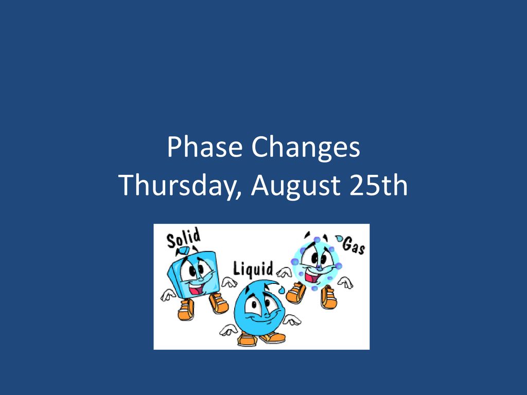 Phase Changes Thursday, August 25th ppt download