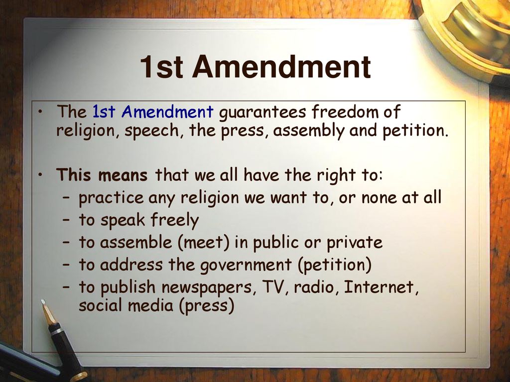 The bill of rights the first 10 amendments to the constitution ppt