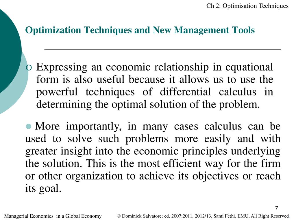 What is management optimization techniques?