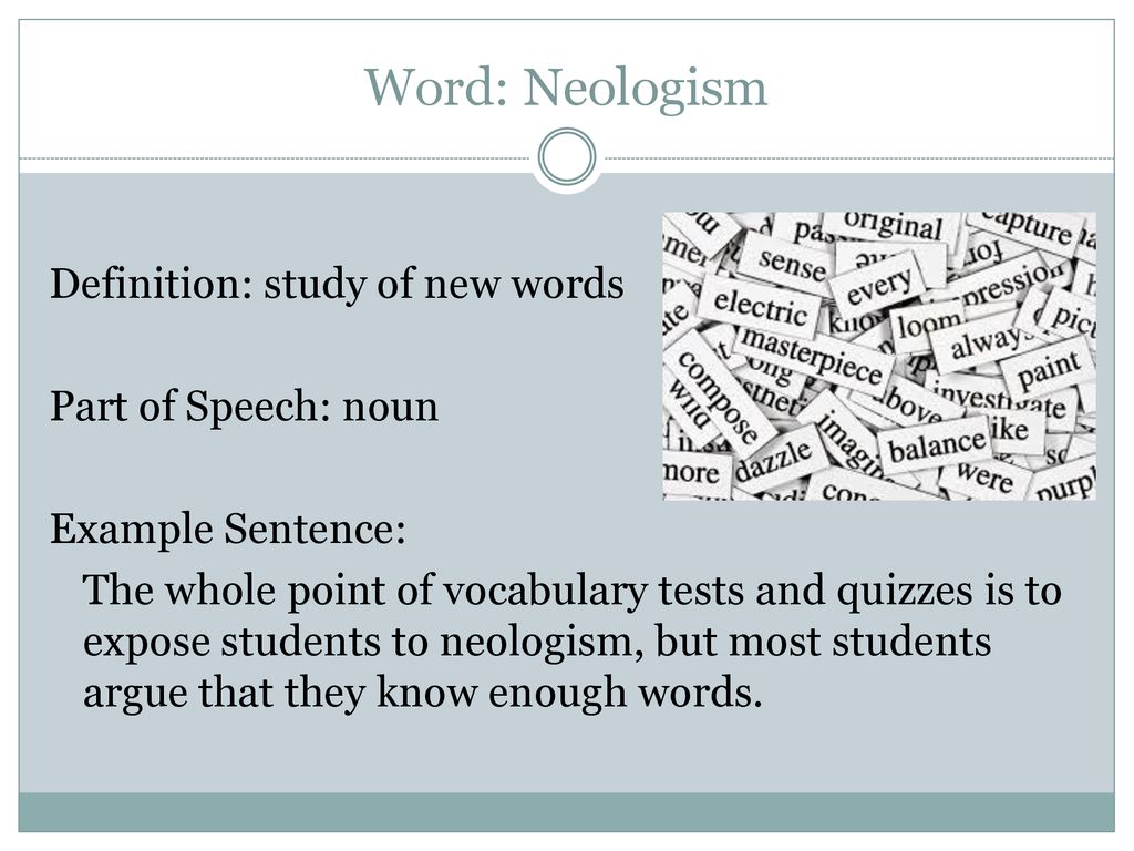 Word: Neologism