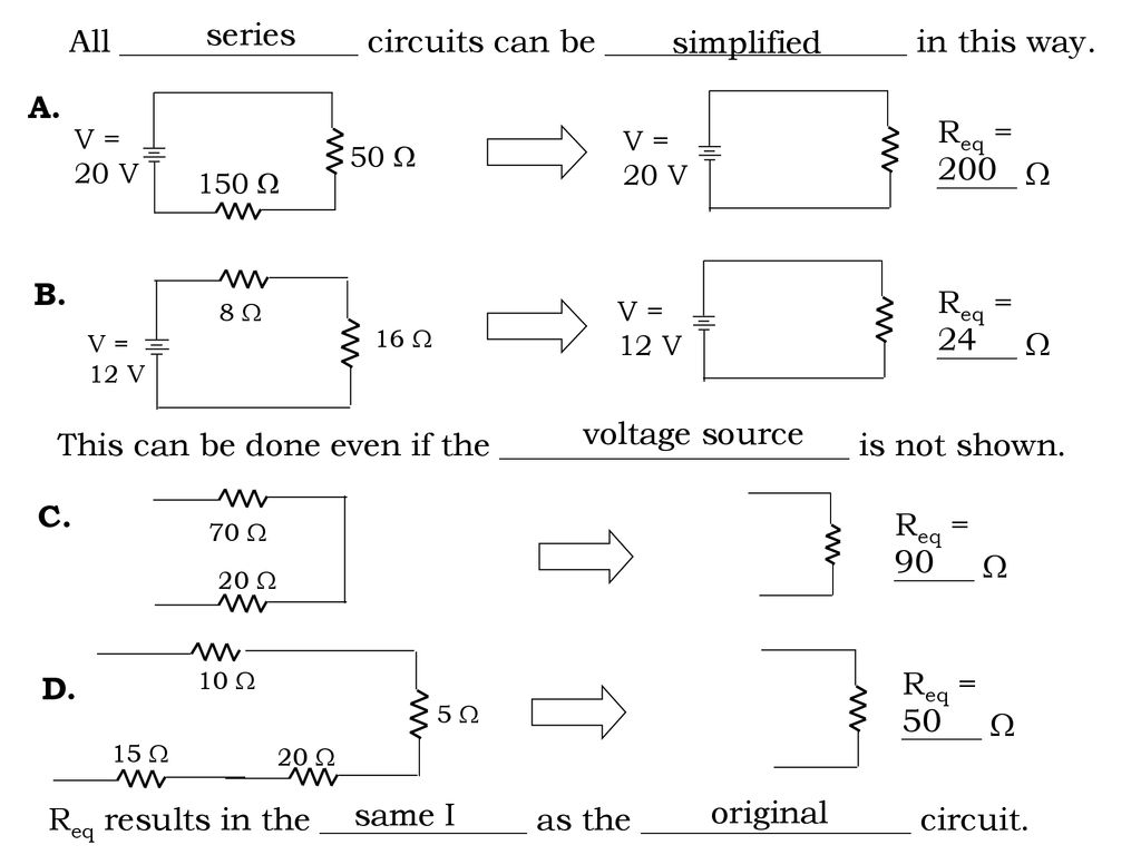 All _______________ circuits can be ___________________ in this way.