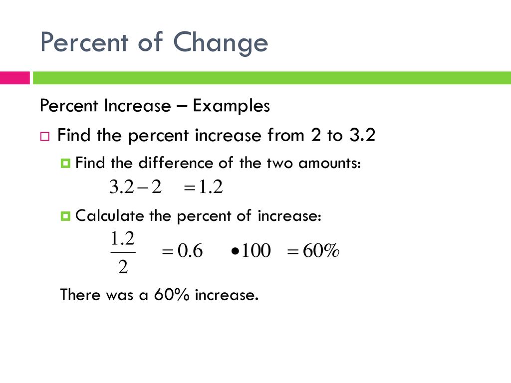 Percent Change Unit 17 Math ppt download