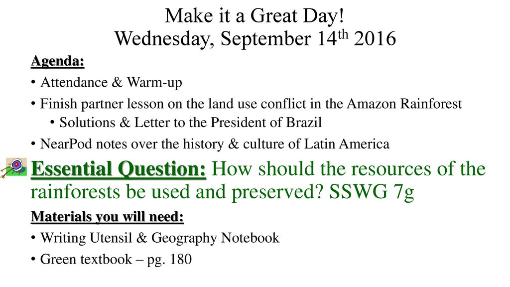 Make It A Great Day Wednesday September 14th Ppt Download make-it-a-great-day-wednesday-september-14th-ppt-download