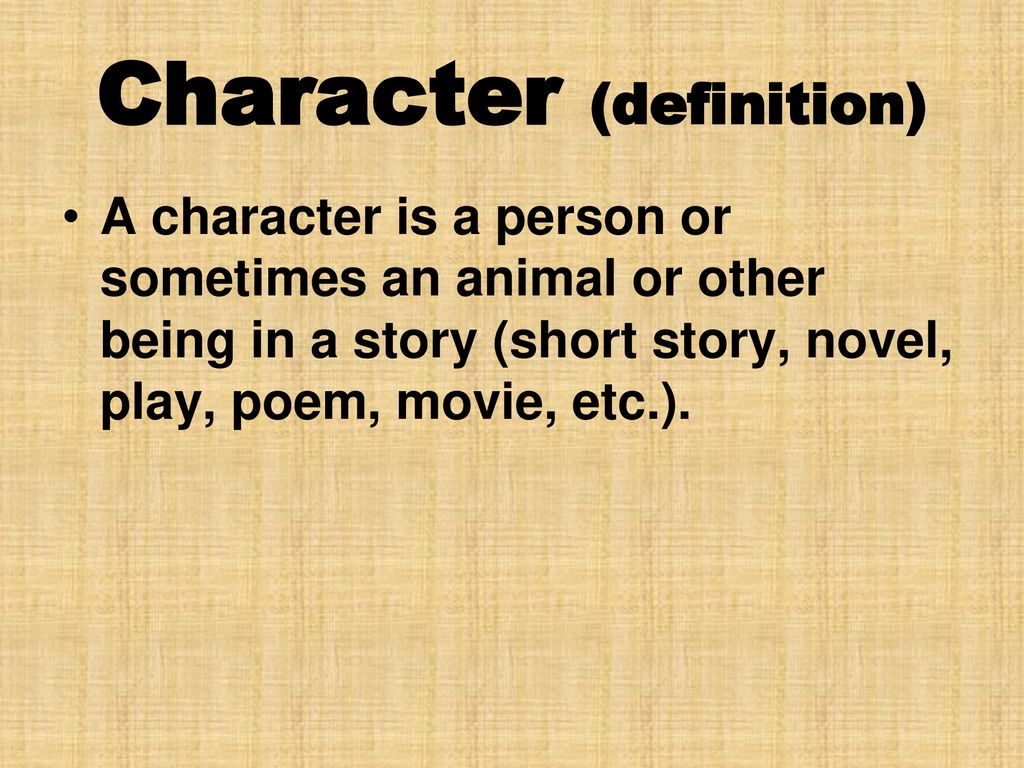 Character In Literature