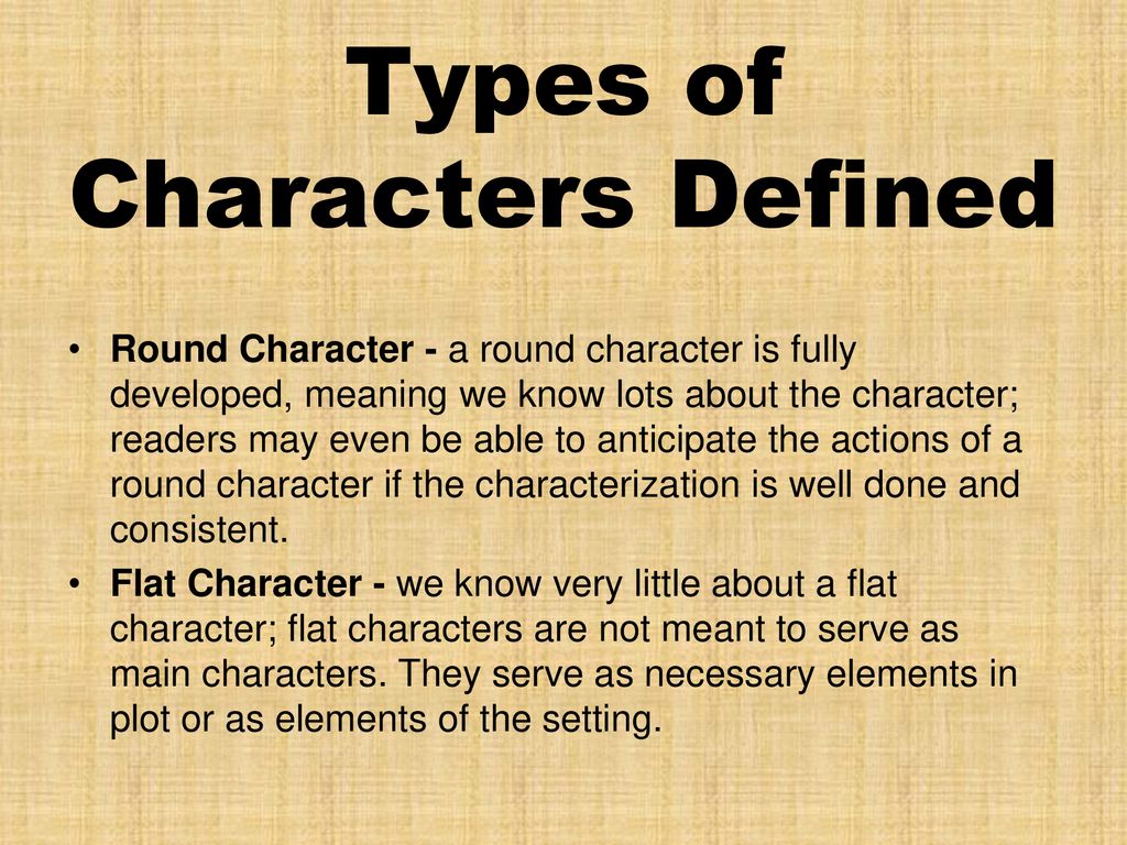 Flat Character Literary Term
