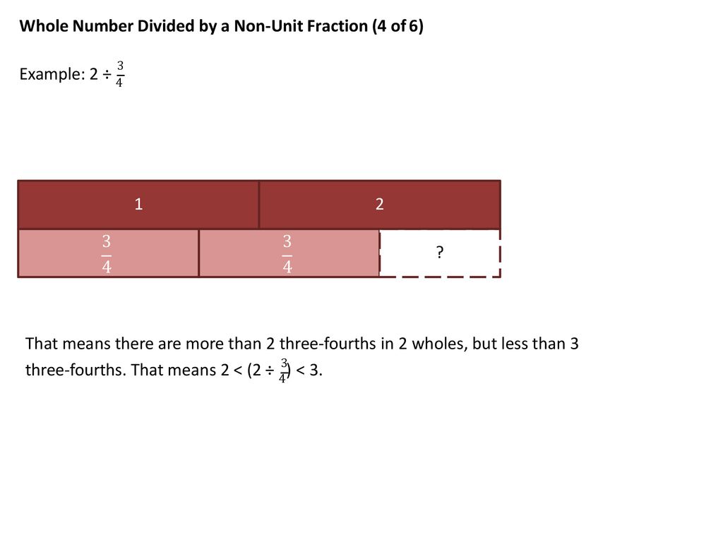 Whole Number Divided by a Non-Unit Fraction (4 of 6)