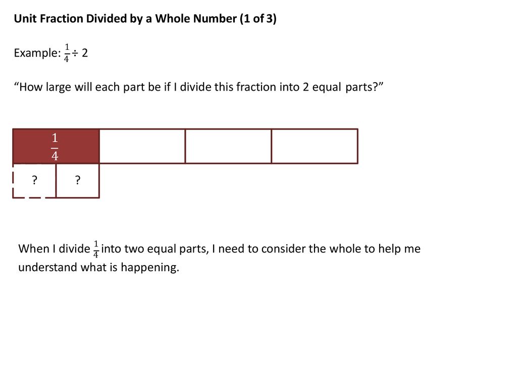 Unit Fraction Divided by a Whole Number (1 of 3)