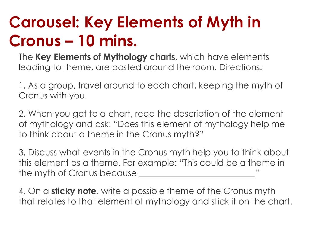 Elements Of A Myth Chart