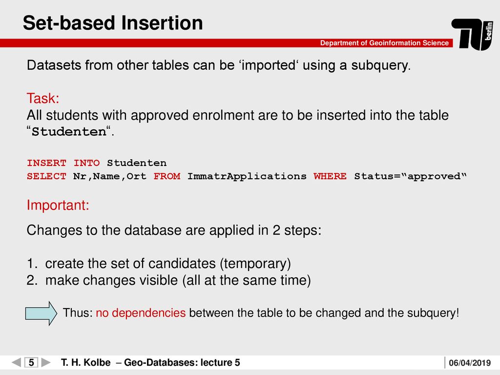 Geo databases lecture 5 data manipulation in sql ppt download