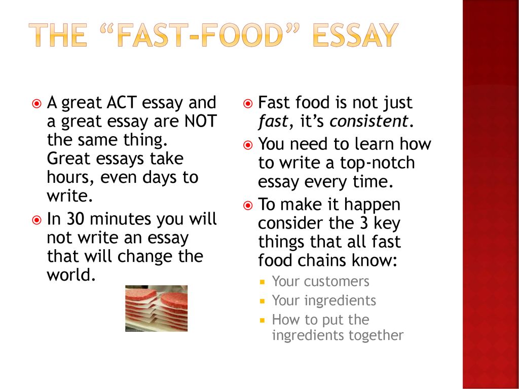 an essay about food
