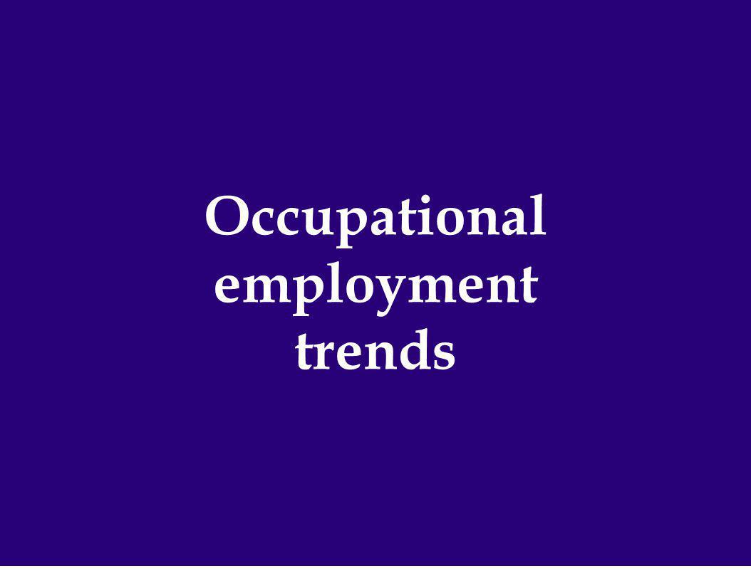 Occupational employment trends