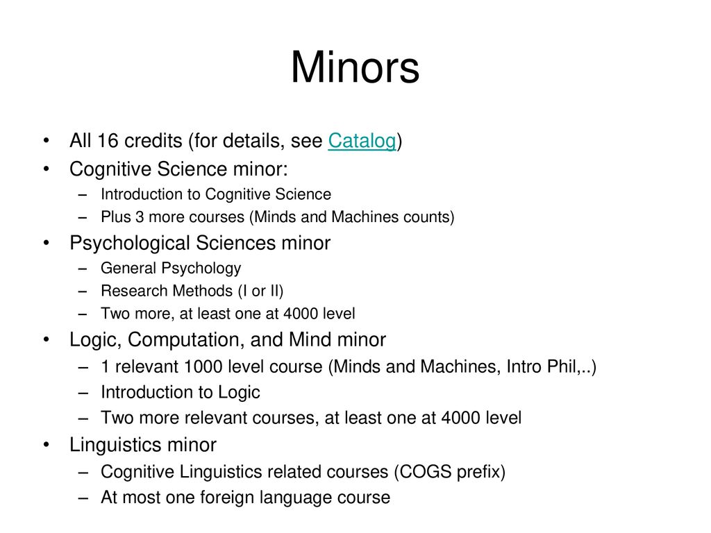 Undergraduate Studies in Cognitive Science ppt download