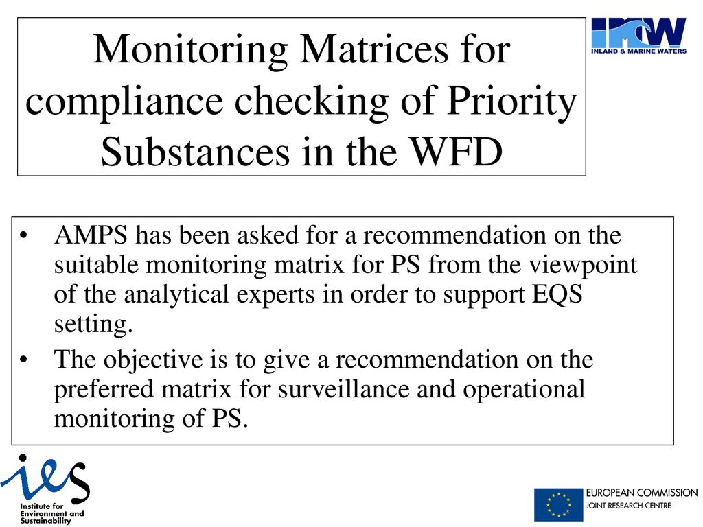 Amps 2 Analysis And Monitoring Of Priority Substances And Chemical