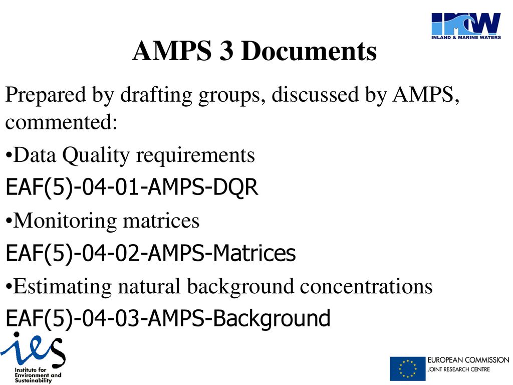 Amps 2 Analysis And Monitoring Of Priority Substances And Chemical