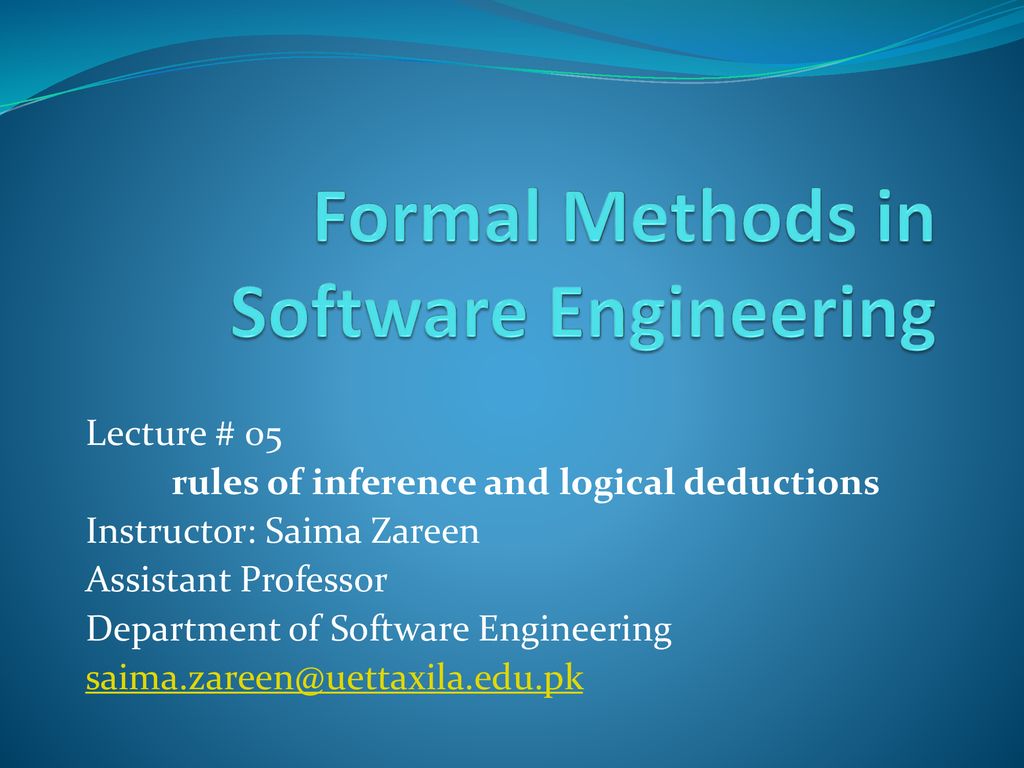 Formal Methods in Software Engineering - ppt download