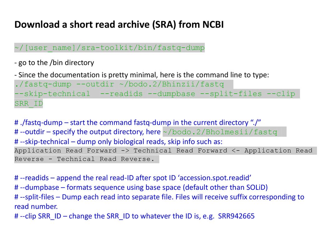 Download a short read archive (SRA) from NCBI