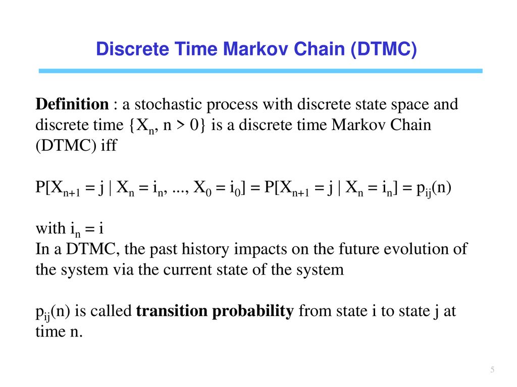 Discrete Time Markov Chain Ppt Download