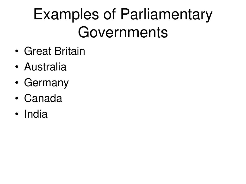 assignment 7 parliamentary governments