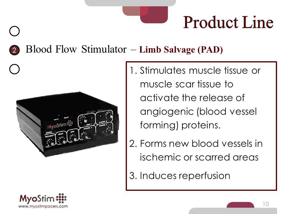 Product Line Blood Flow Stimulator – Limb Salvage (PAD)