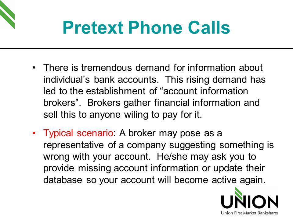 Pretext Phone Calls