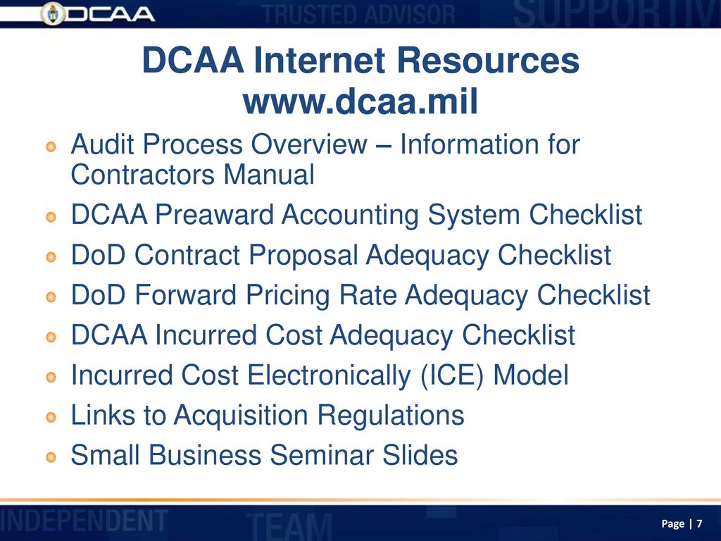 Introduction and dcaa overview ppt download