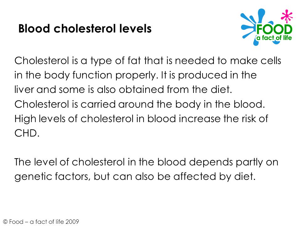 Blood cholesterol levels