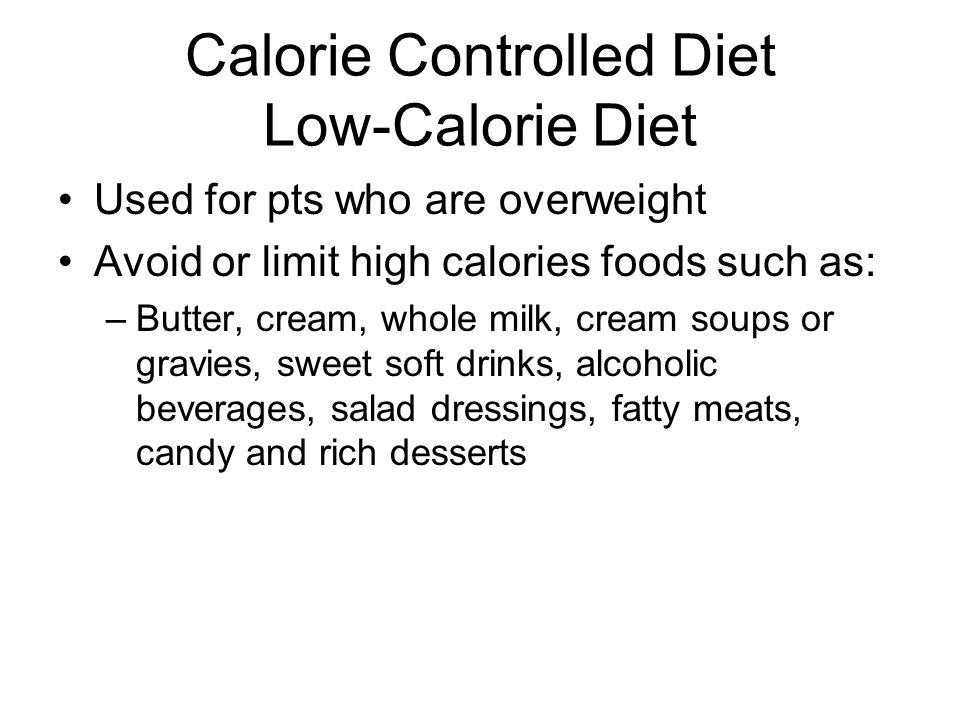 Calorie Controlled Diet Low-Calorie Diet