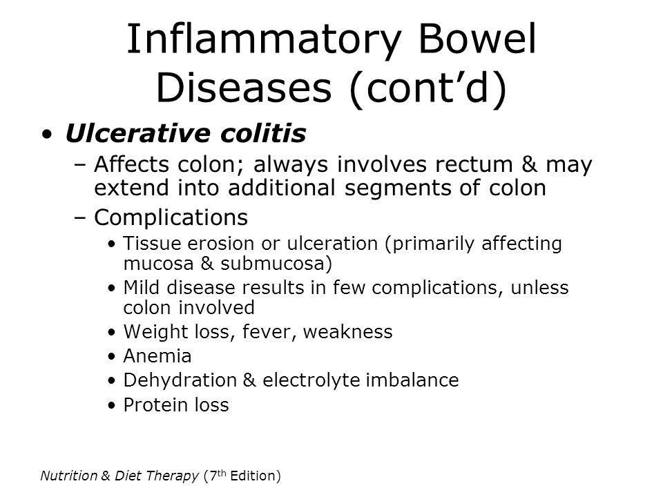 Inflammatory Bowel Diseases (cont’d)