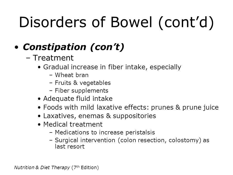 Disorders of Bowel (cont’d)