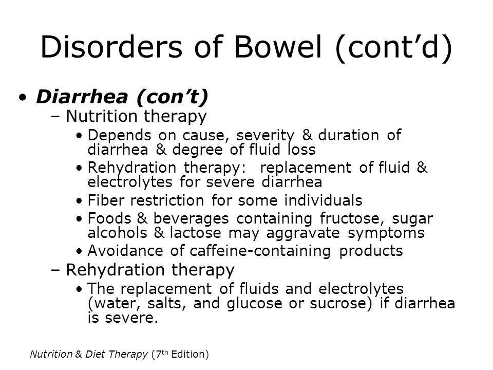Disorders of Bowel (cont’d)