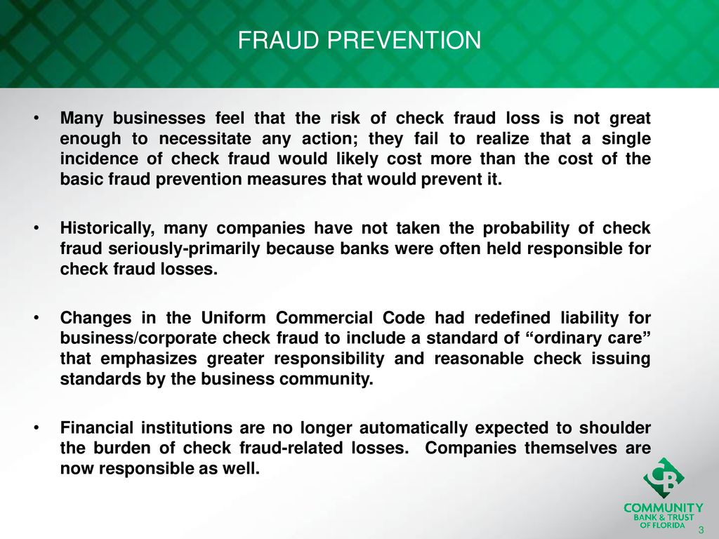 Protecting Your Business Against Fraud - Ppt Download