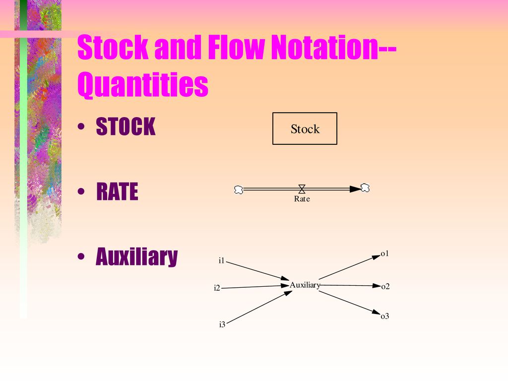 Stock and Flow Notation--Quantities