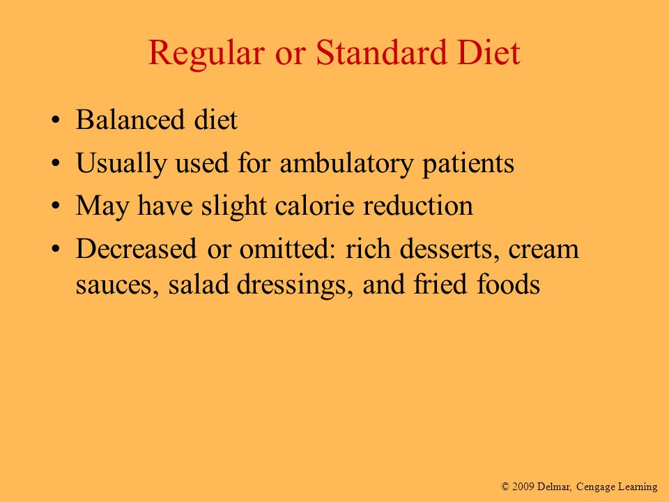 Regular or Standard Diet