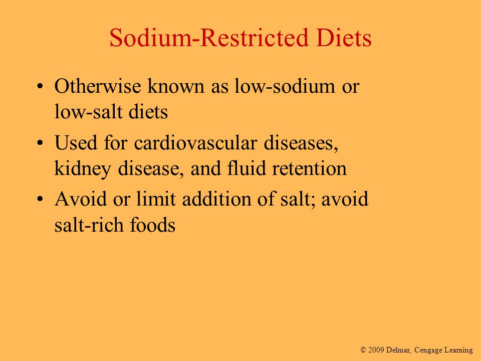 Sodium-Restricted Diets