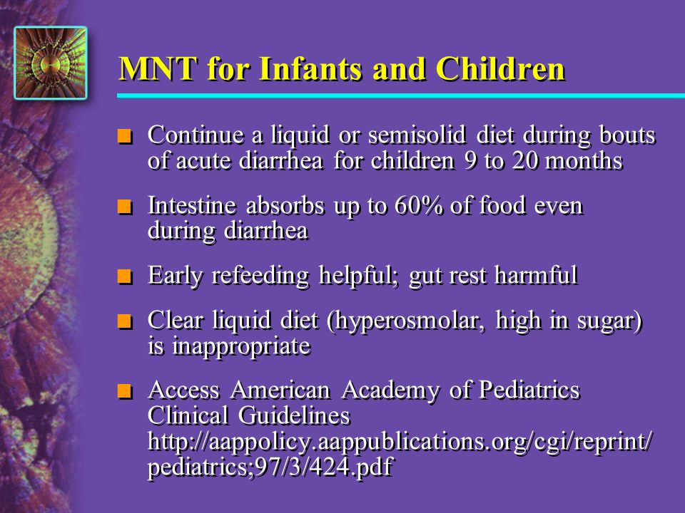 MNT for Infants and Children