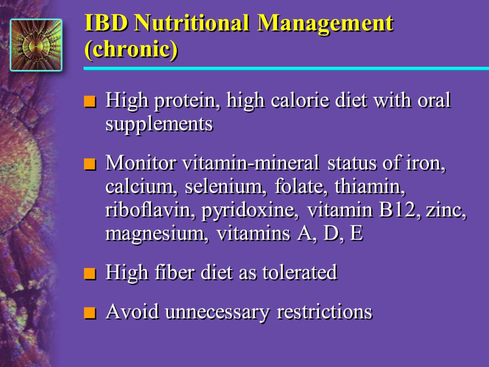 IBD Nutritional Management (chronic)