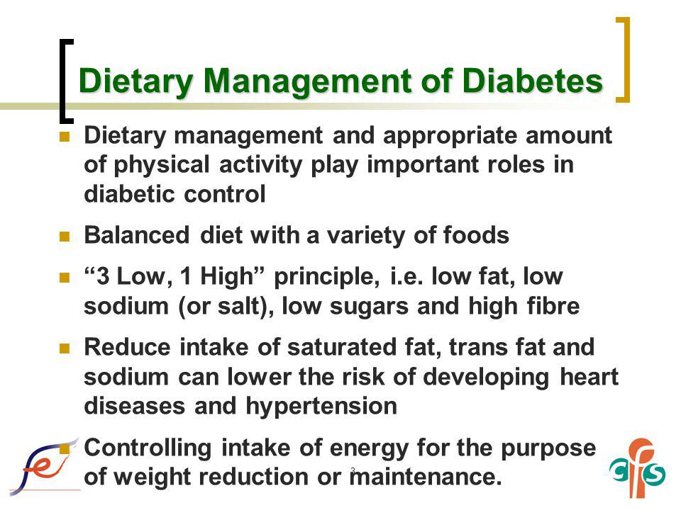 dietary management of diabetes mellitus
