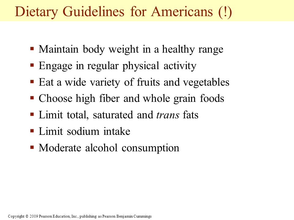 Dietary Guidelines for Americans (!)