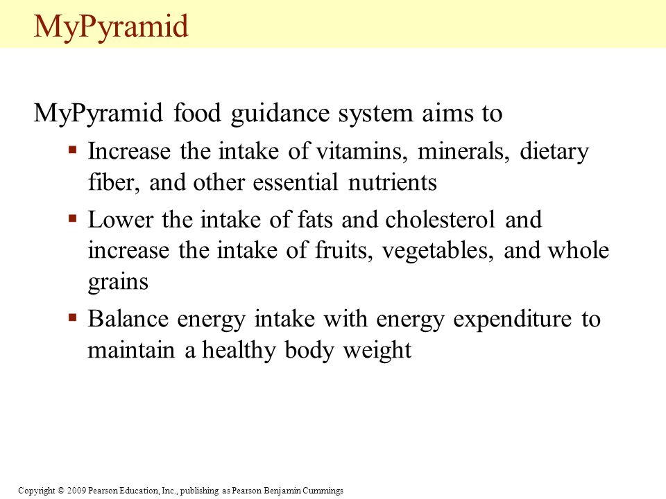 MyPyramid MyPyramid food guidance system aims to