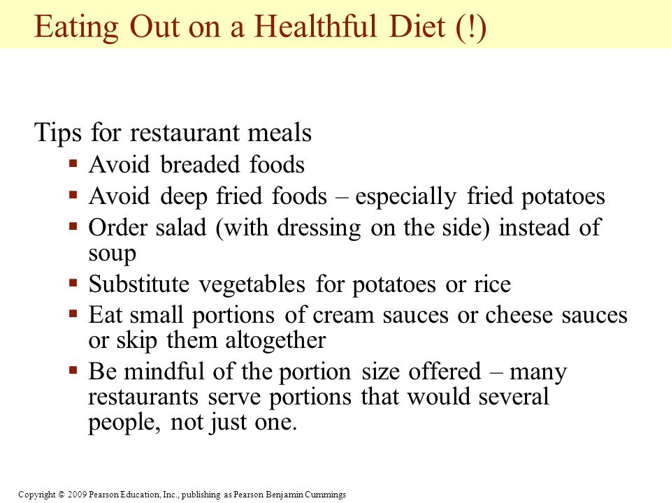 Eating Out on a Healthful Diet (!)