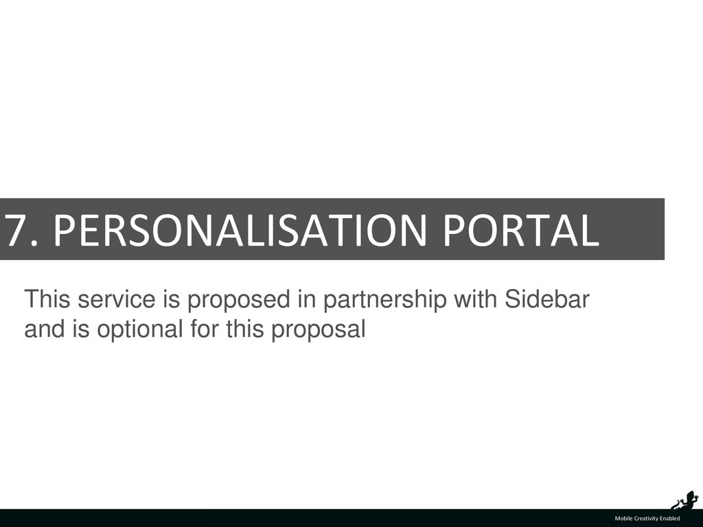 7. Personalisation Portal