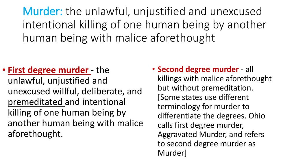 Homicide Four categories. ppt download