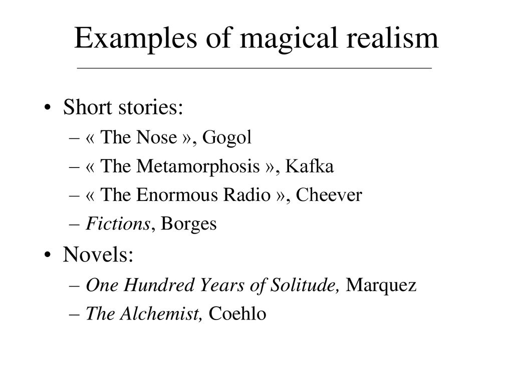 magical realism story examples
