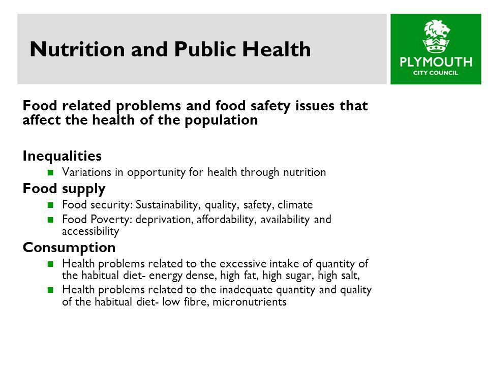 Nutrition and Public Health