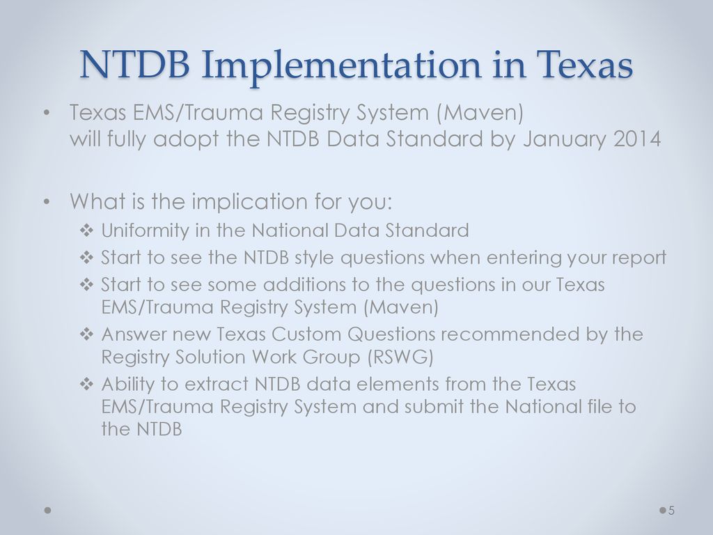 Texas EMS/Trauma Registry System ppt download