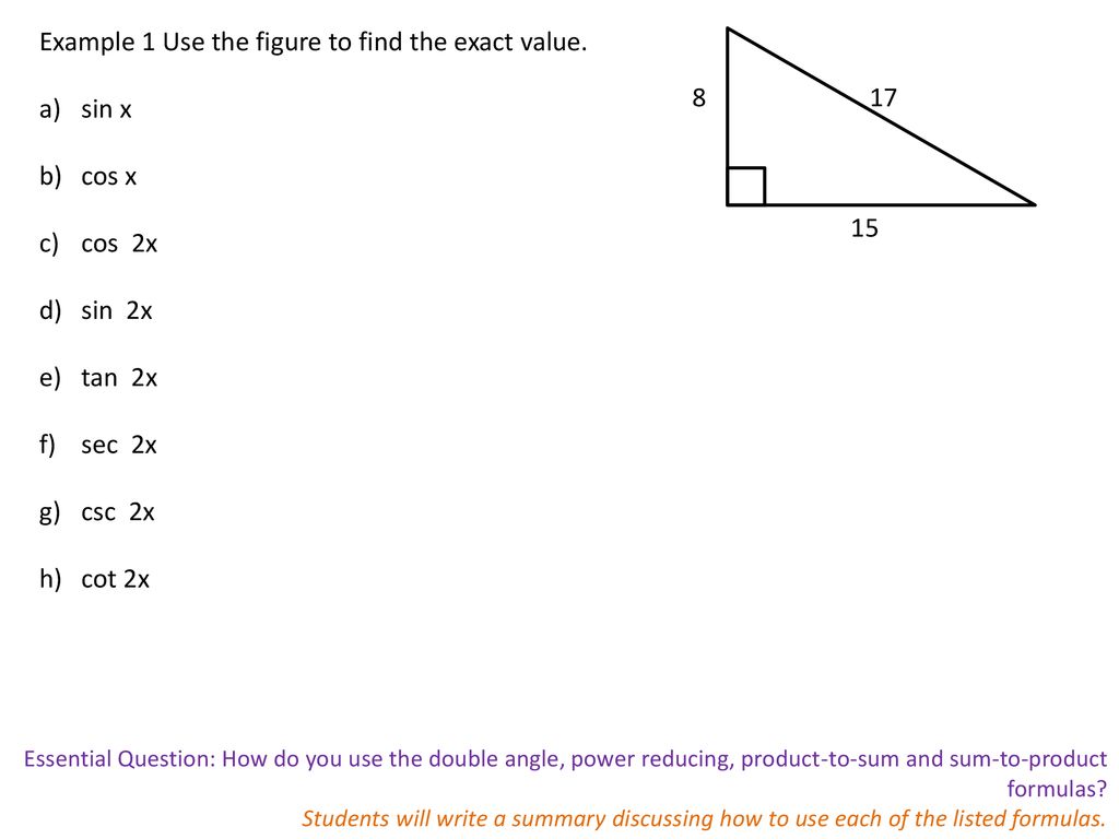 Multiple Angle And Product To Sum Formulas Section 5 5 Ppt Download Multiple Angle And Product To Sum Formulas Section 5 5 Ppt Download